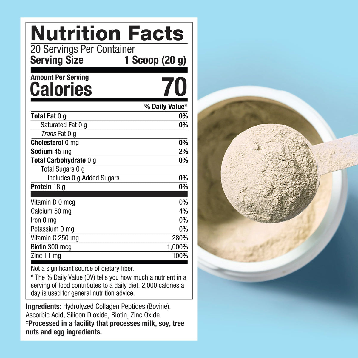 Collagen Powder Unflavored 20 Servings Z970320