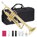 Brass Standard Trumpets with Bag, Mouthpiece, Strap, Gloves, Cleaning Cloth, Trumpet Oil V227825