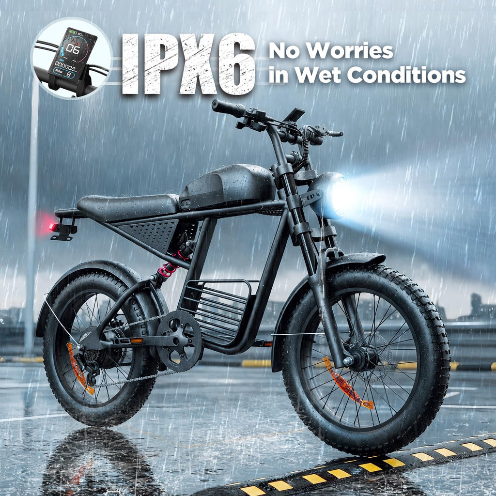 1000W Electric Bike 48V 15Ah 20" Fat Tire 7-Speed J686