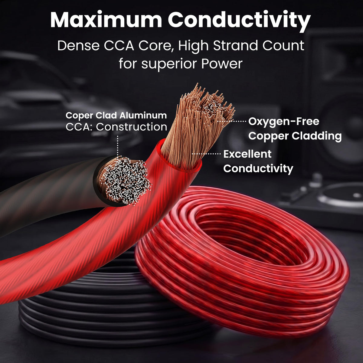 0 Gauge Wire Kit, Black/Red 25FT Crimp Kit O94848