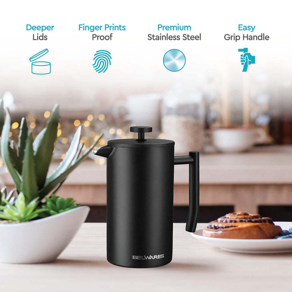 34oz Insulated Stainless Steel French Press O537