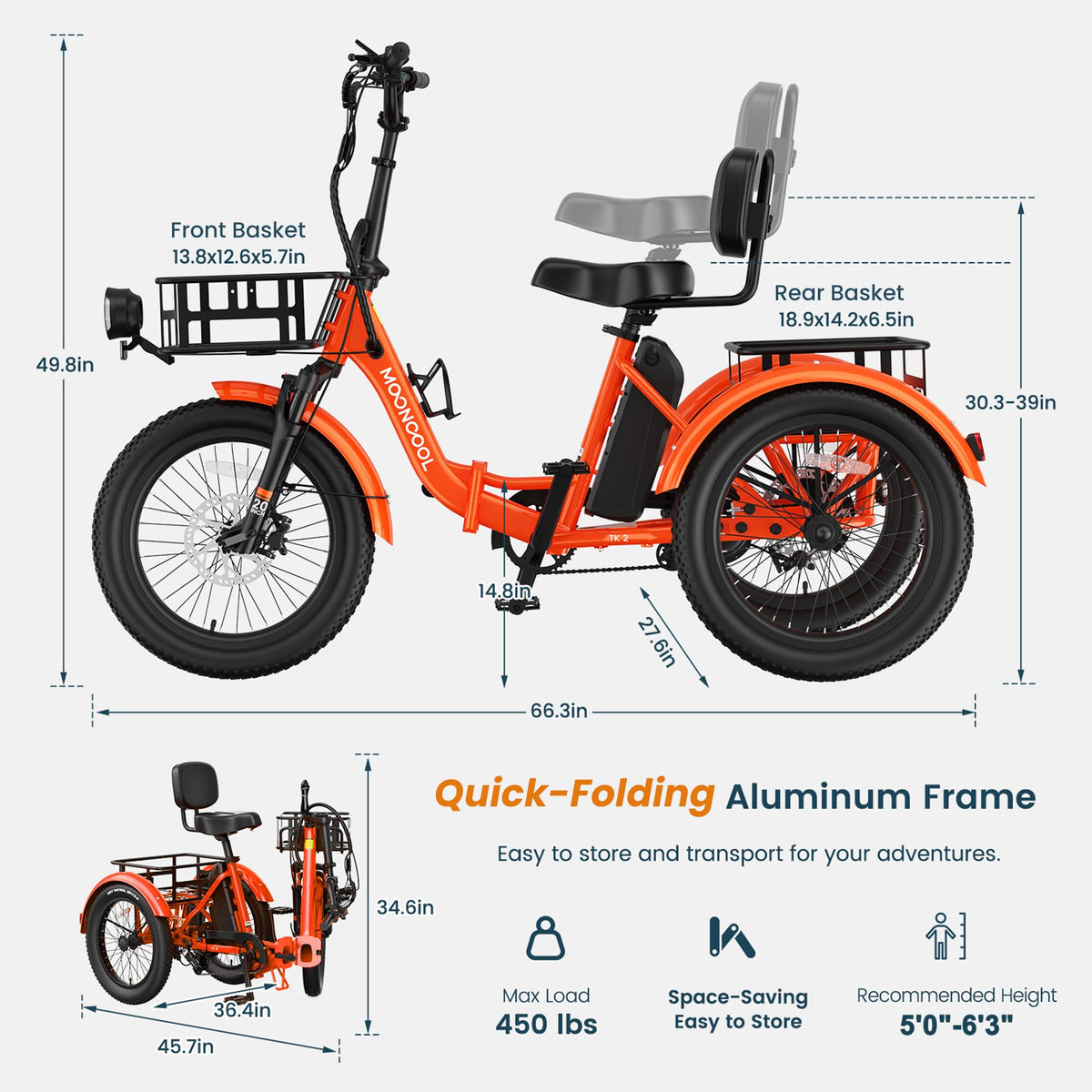 Fat Tire Folding Electric Tricycle I6391