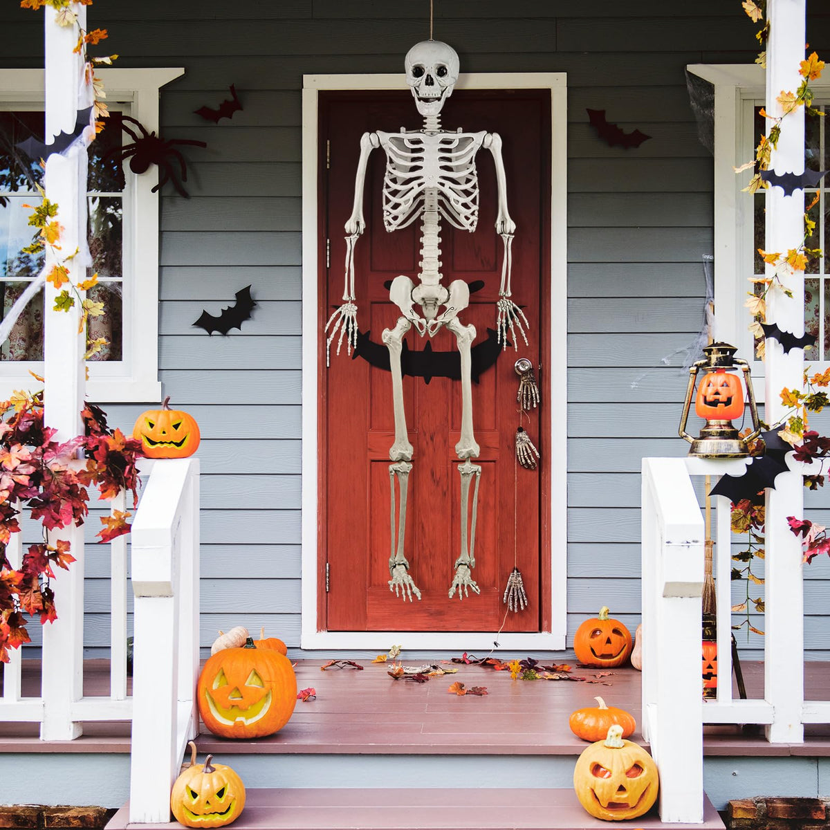 5.4 FT Life Size Posable Skeleton Decoration H8833