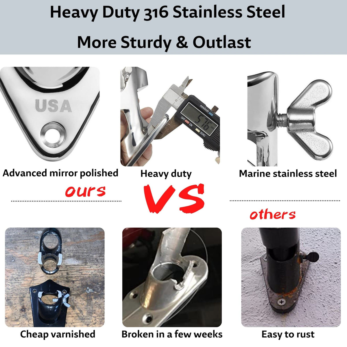 1 Inch Stainless Steel Flag Pole Holder Z499174