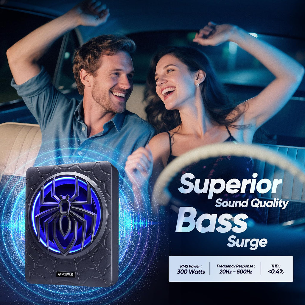 10" 1200W Powered Car Subwoofer with Amplifier O737