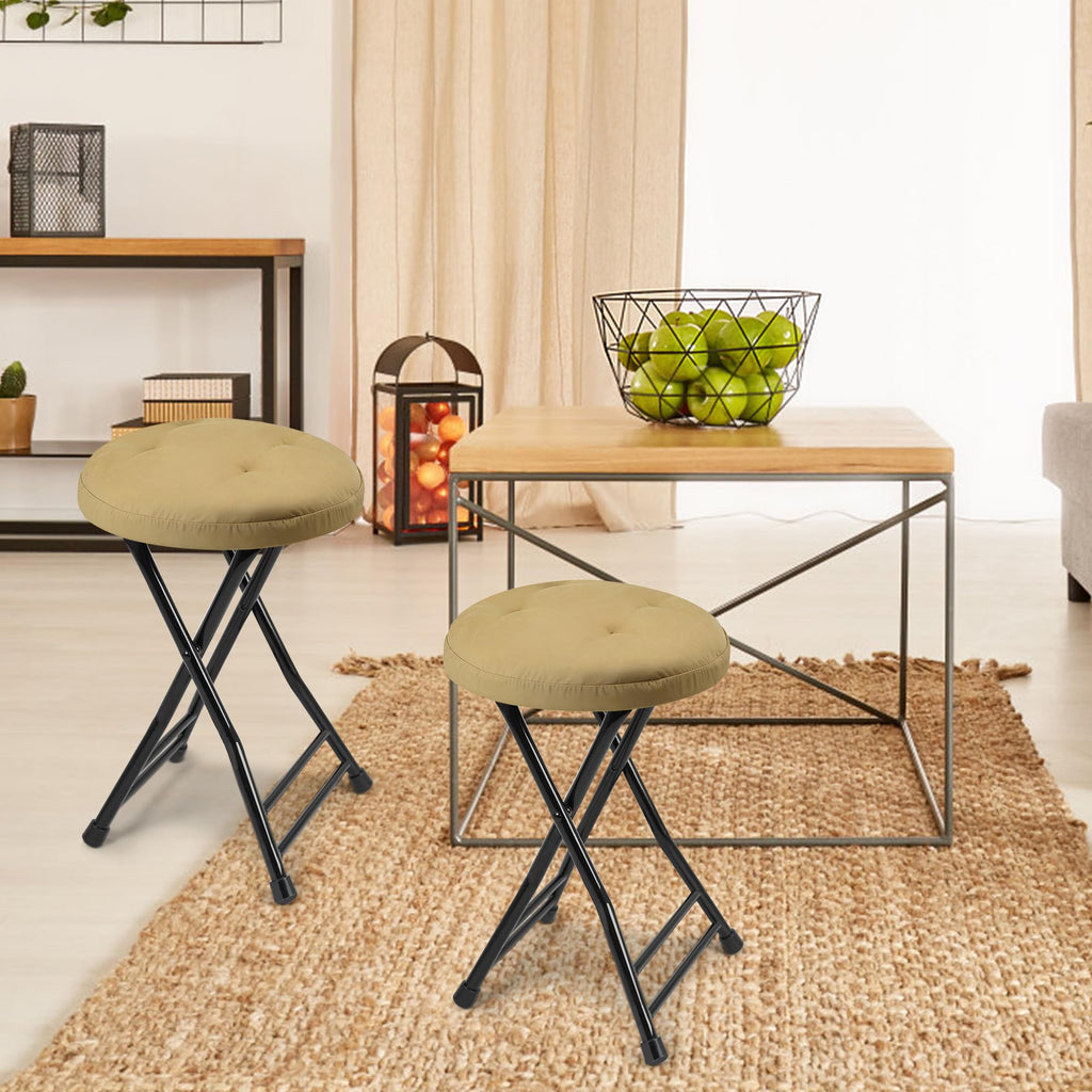 Folding Stool with 2 Pack Seat Cushion B4590