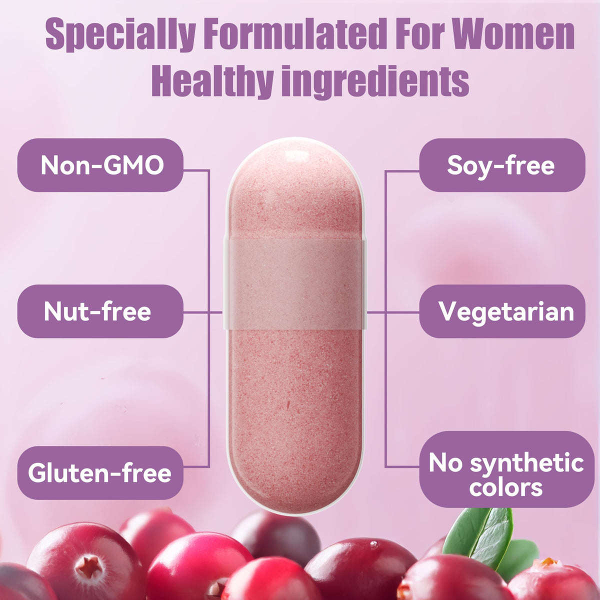 Probiotics for Women with Prebiotics & Lactobacillus Blend 30 Billion CFU, 60 Capsules T848