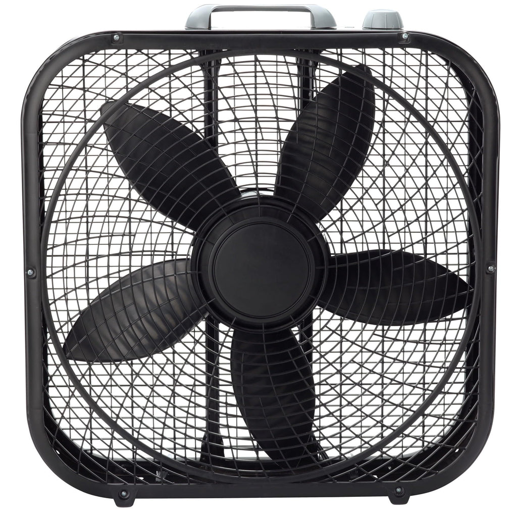 20" Weather Resistant Box Fan, 3-Speeds, Black T36955