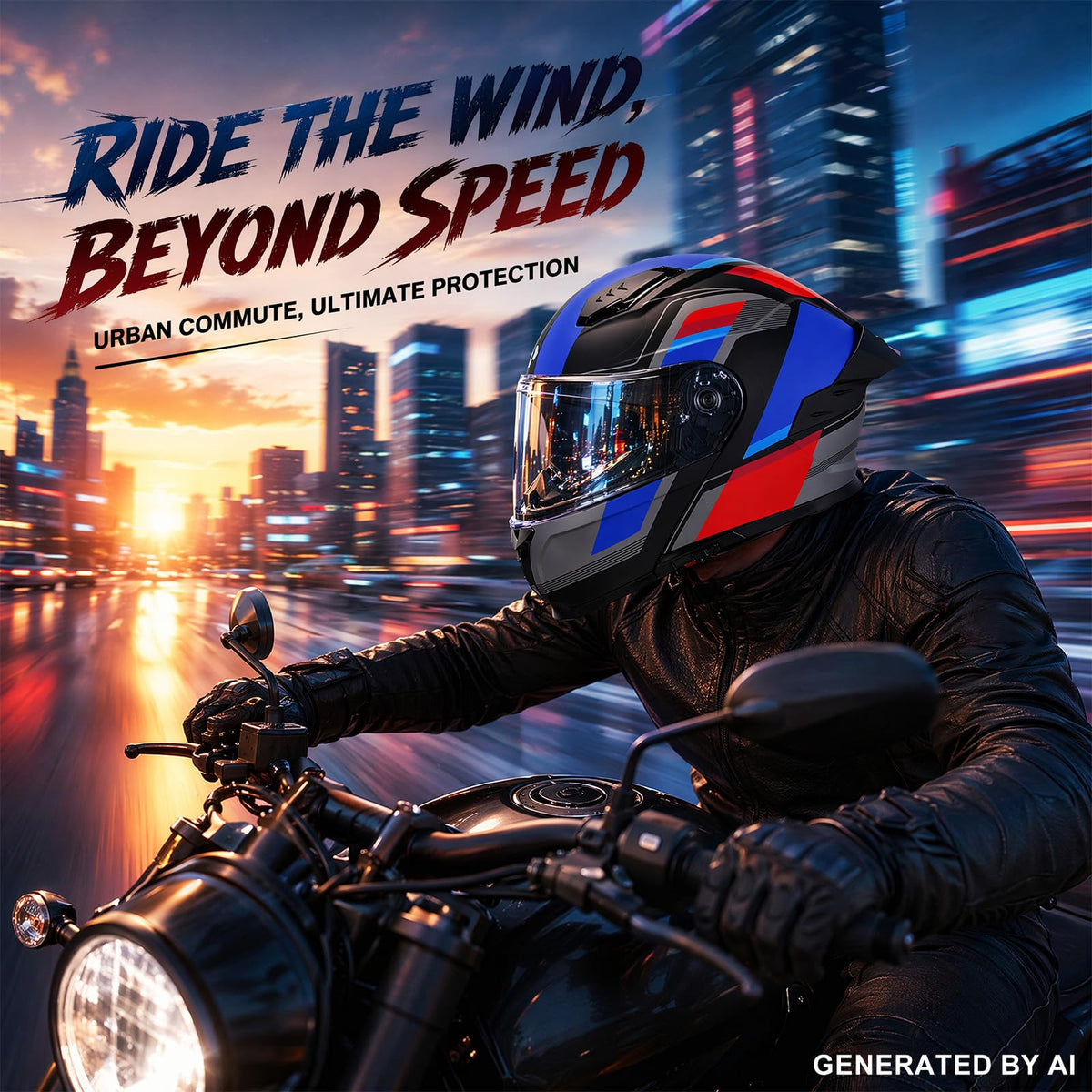 Heavy Duty Flip Up Modular Motorcycle Helmet H816