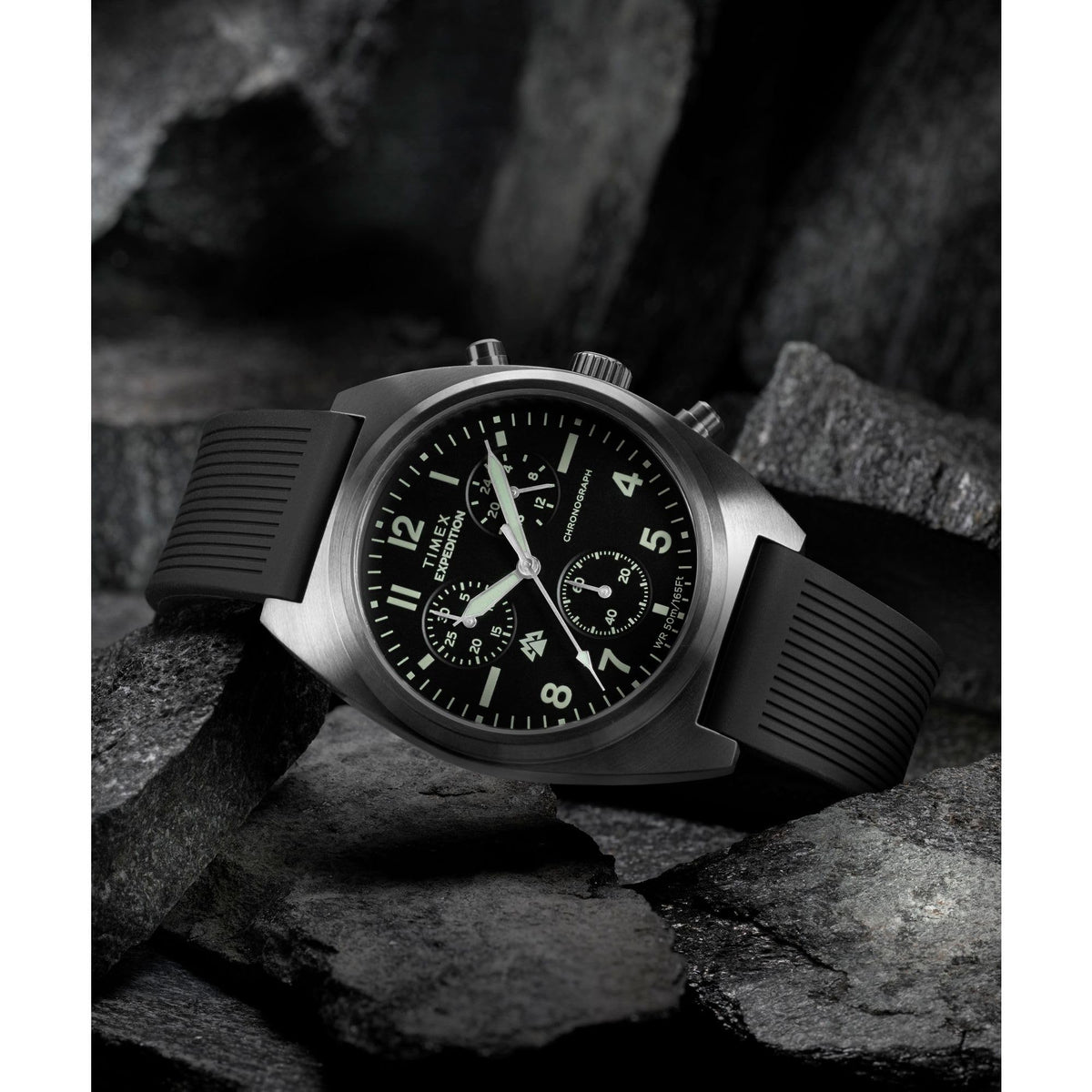 Men's Chronograph 41mm Watch Black Dial Gunmetal Case K71903