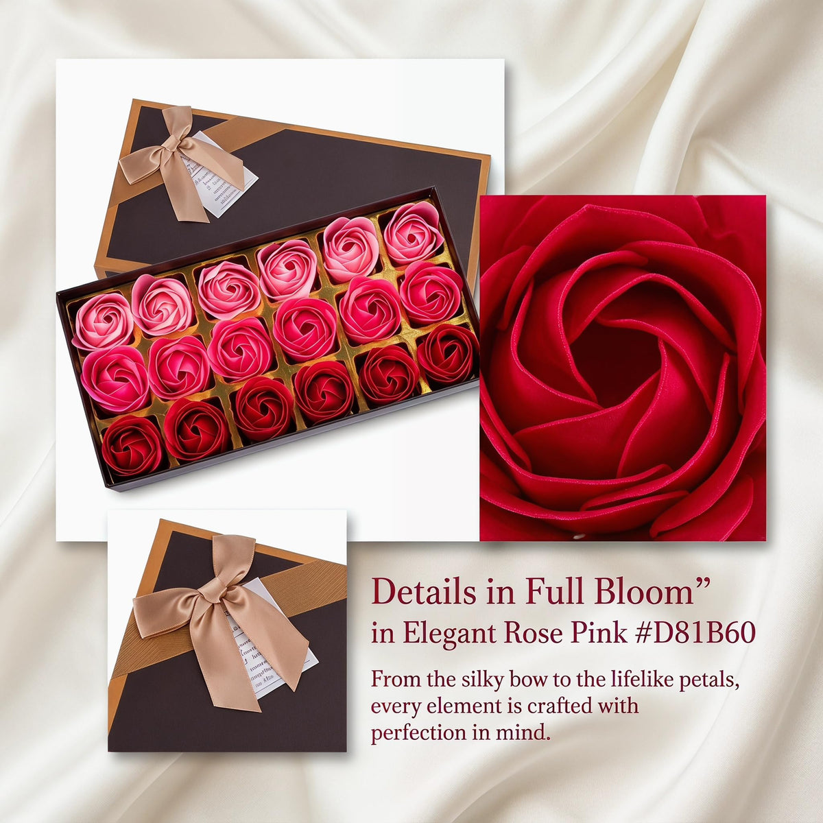 Pink Soap Flower Gift Set P9824