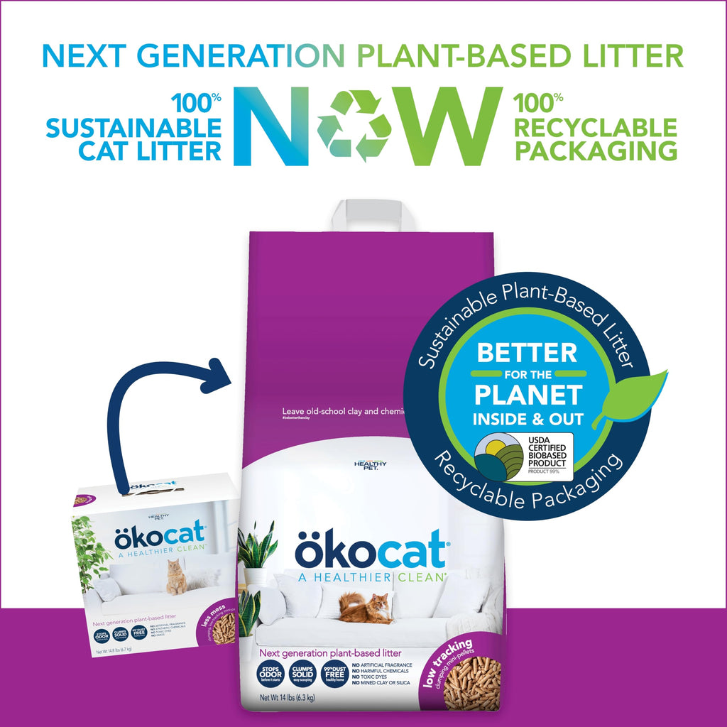 Low Tracking Natural Wood Clumping Cat Litter 21.5 Lbs N40829