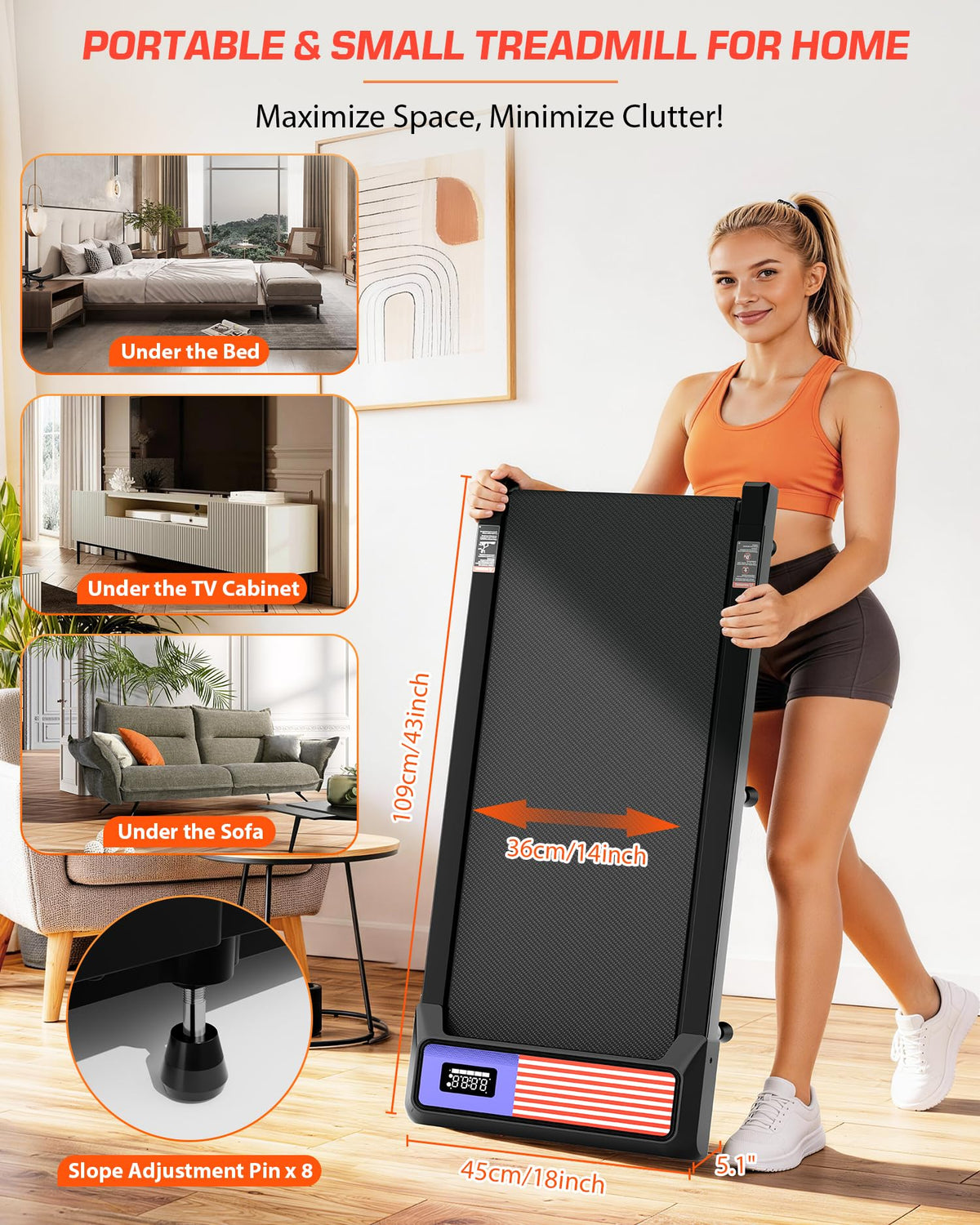 Incline Under Desk Treadmill Y14844