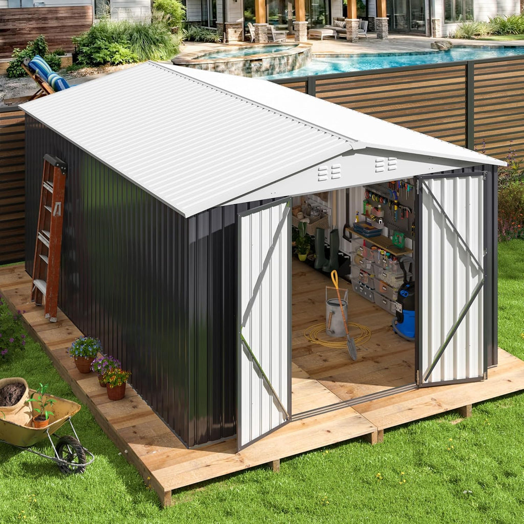 10x14 FT Metal Garden Storage Shed W140