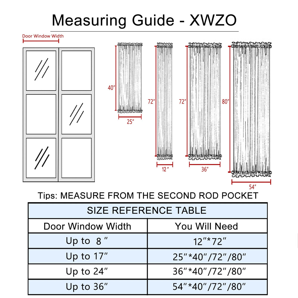 Door Curtains, Thermal and Room Darkening Curtains, Rod Pocket Blackout Curtains, 25 x 40 inches, Greyish White, 1 Panel G211
