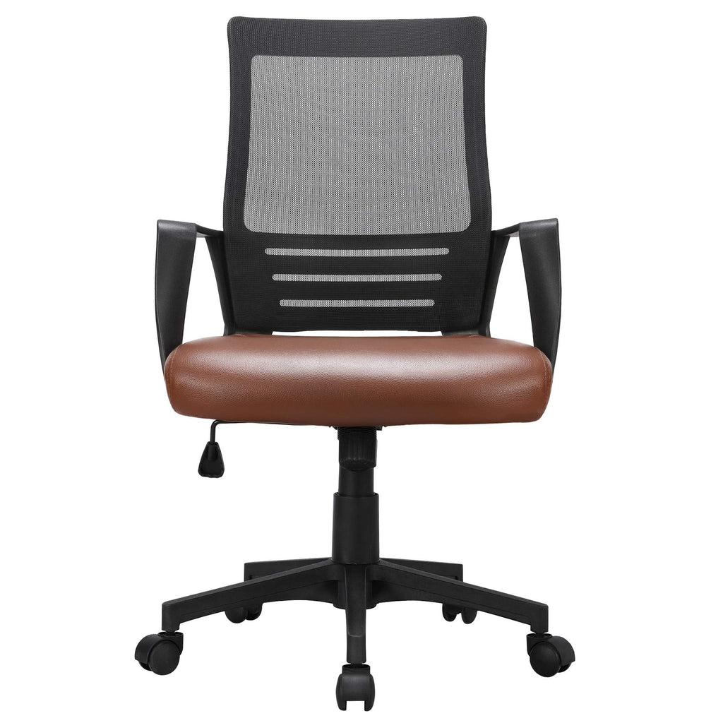 Brown Mesh Swivel Office Desk Chair E9014