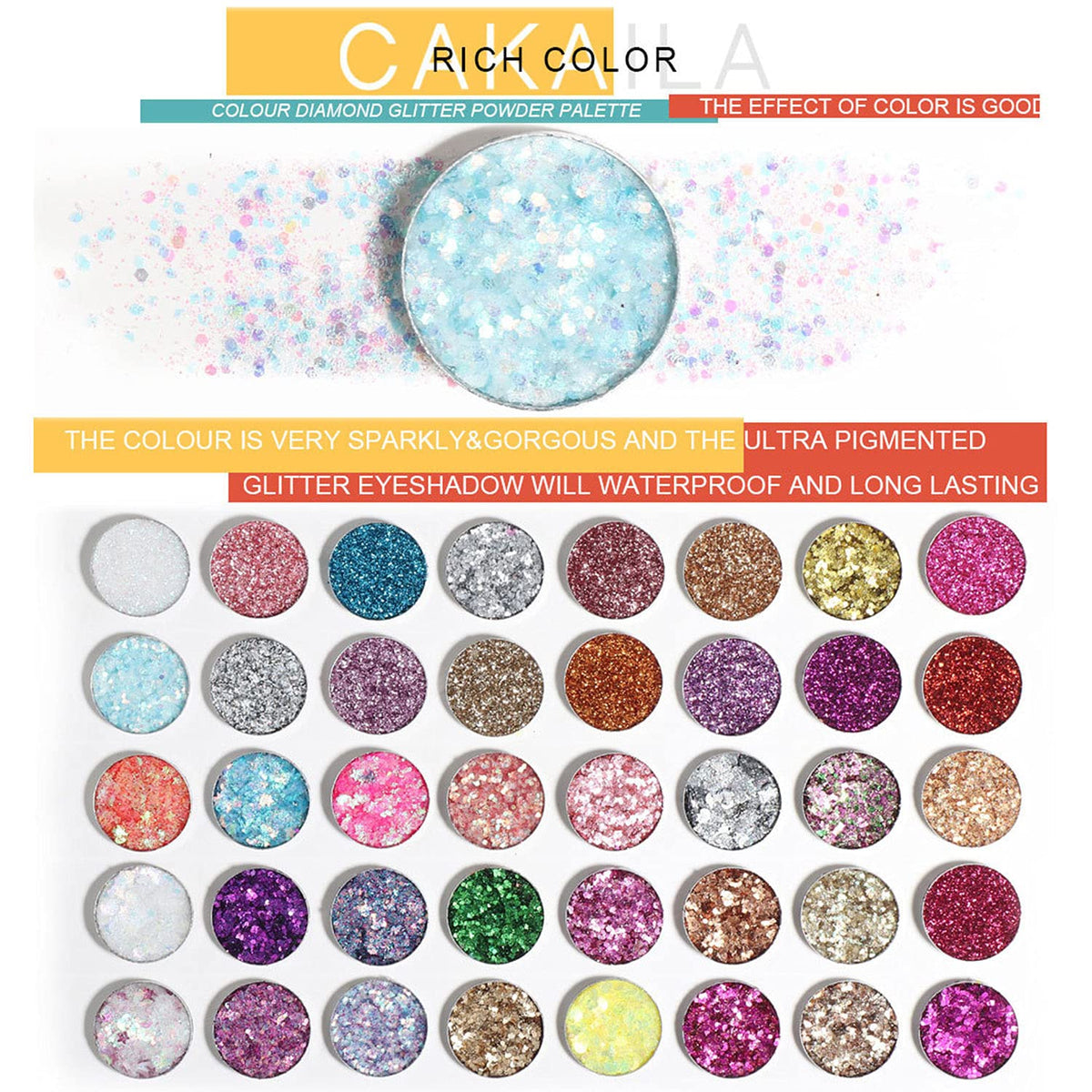 40 Colors Glitter Eyeshadow Palette U626452