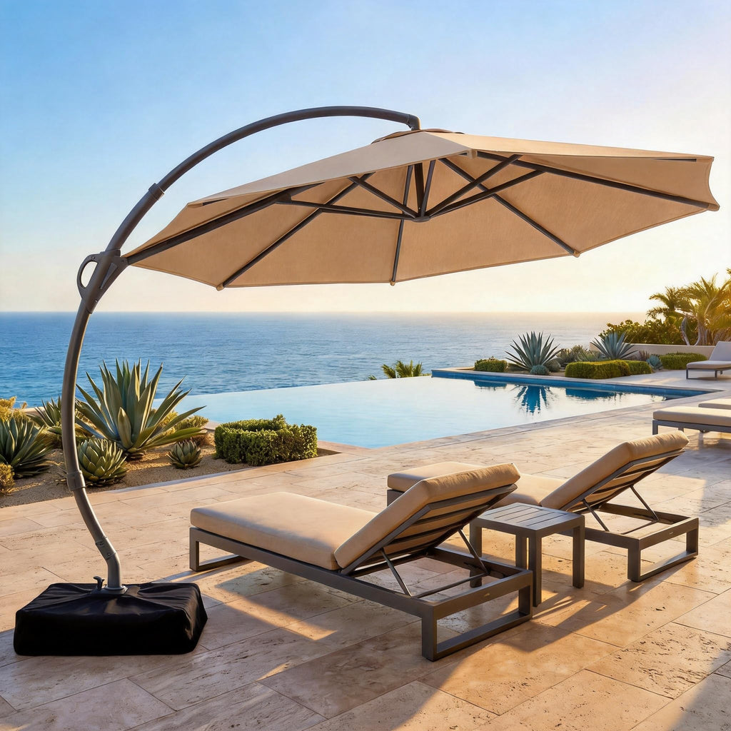 Patio Cantilever Umbrella with Base C190