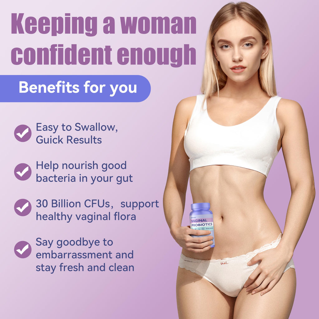 Probiotics for Women with Prebiotics & Lactobacillus Blend 30 Billion CFU, 60 Capsules T848