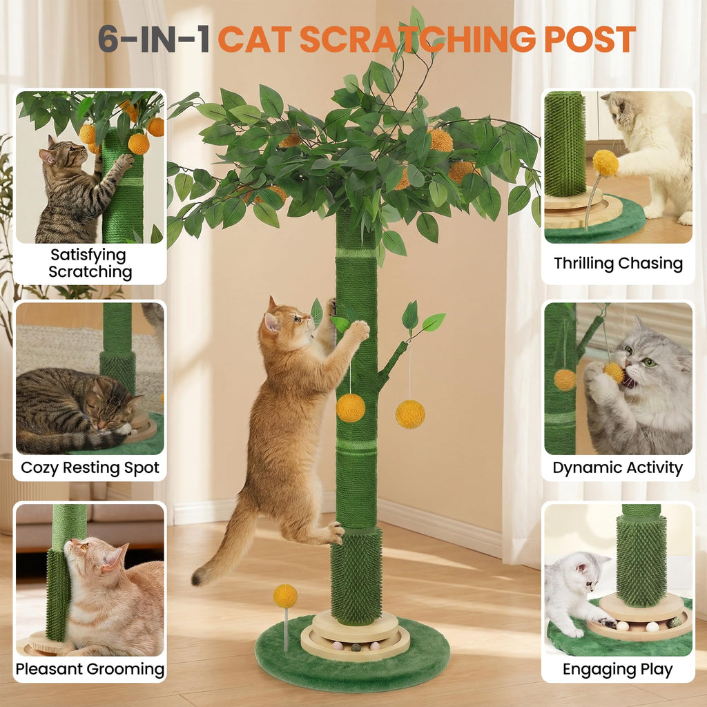 46" Extra Tall Sisal Rope Cat Scratching Post N991