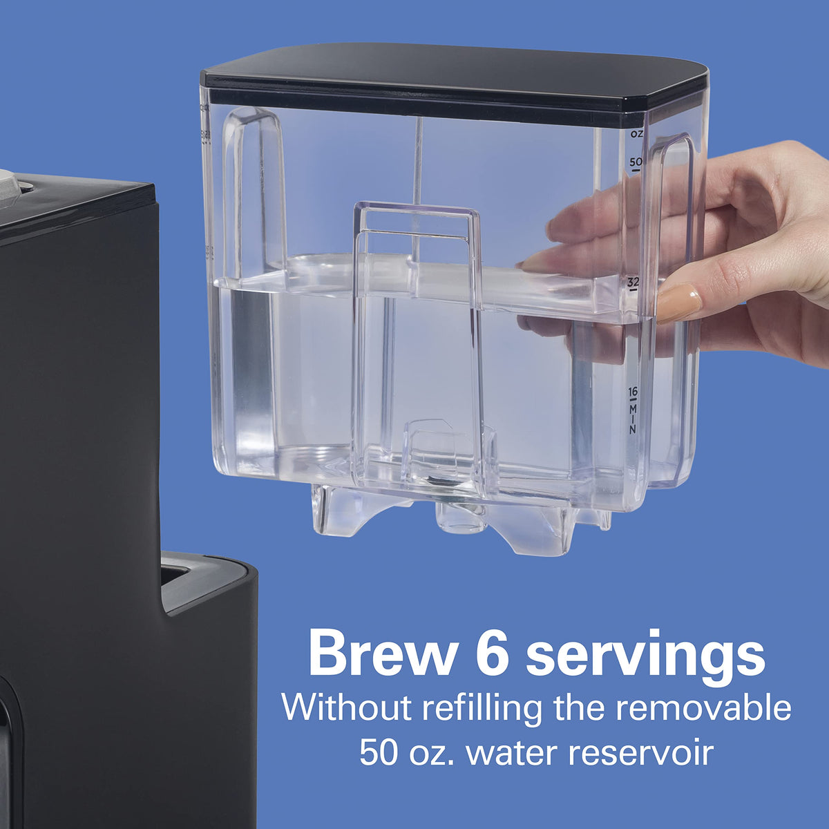 Single-Serve Coffee Maker with Removable Reservoir, Black X613
