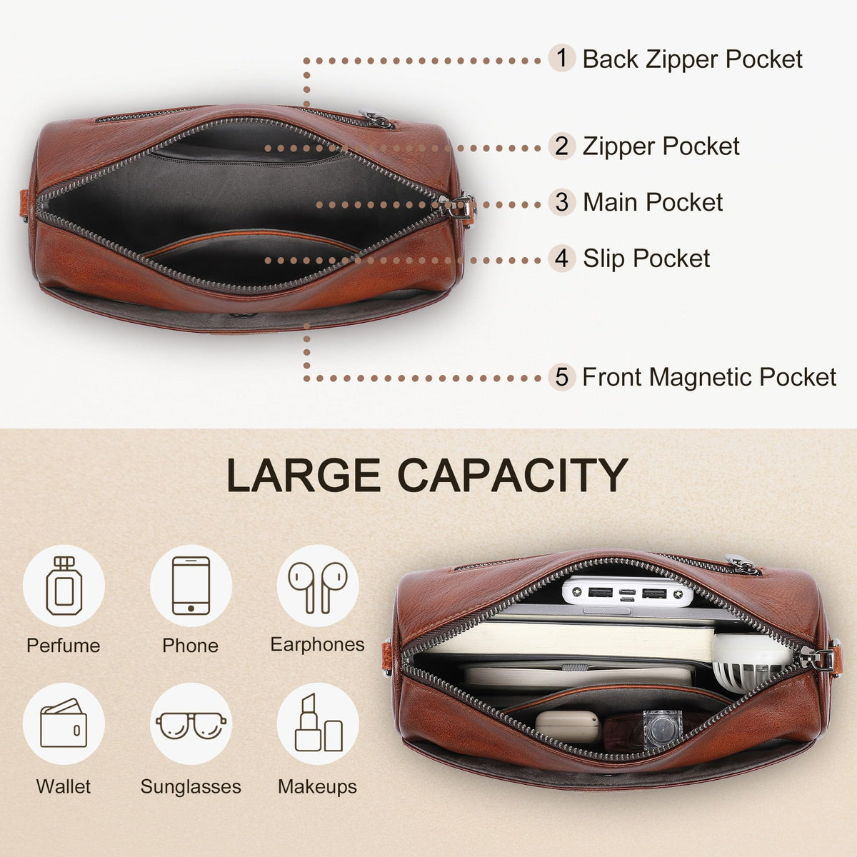 Leather Crossbody Bag N900419