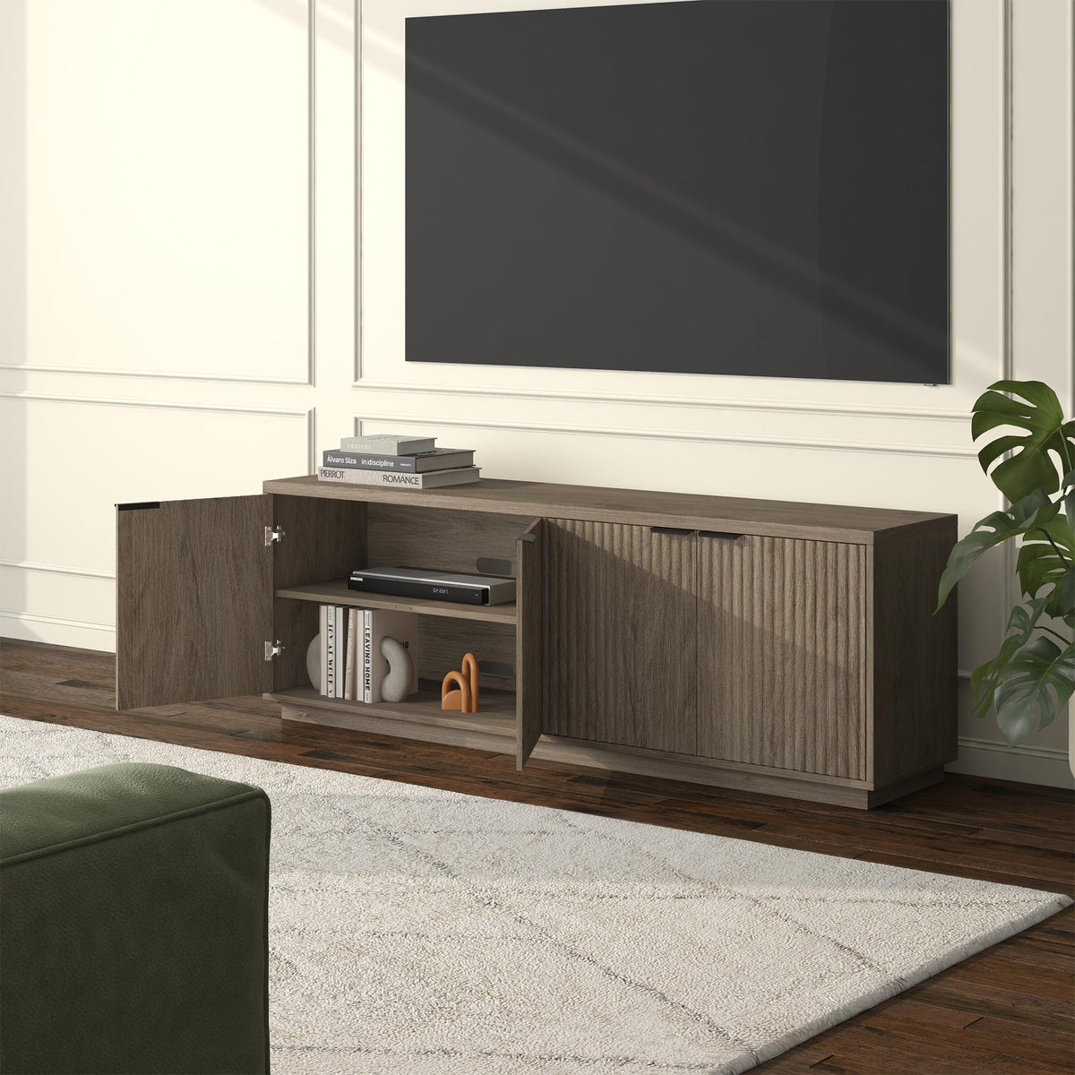 70" Weathered Gray TV Stand E8248