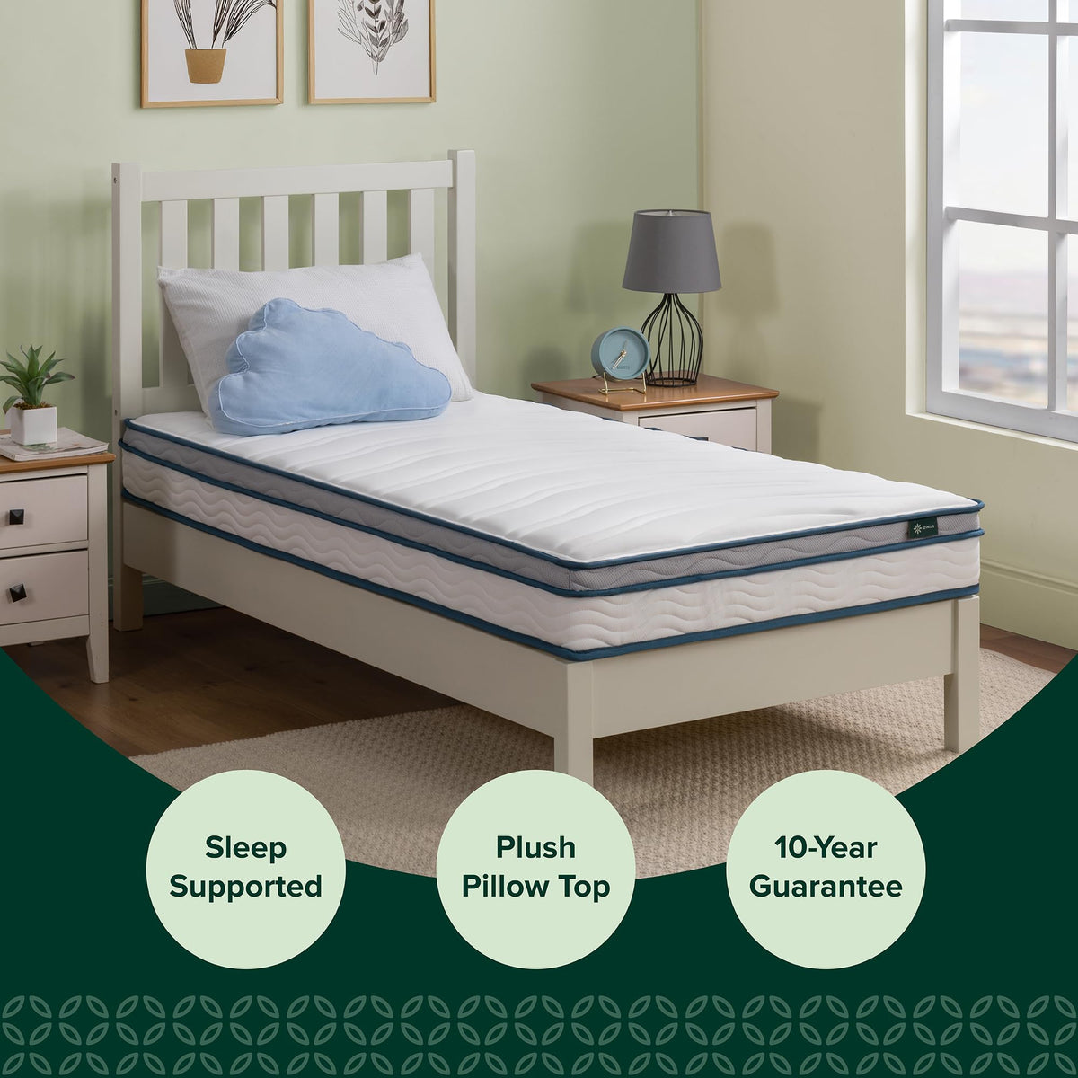 8 Inch Medium Firm Hybrid Mattress, Twin L22617