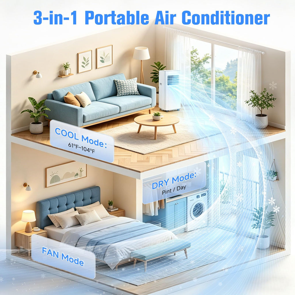 8500 BTU Portable Air Conditioner C8766
