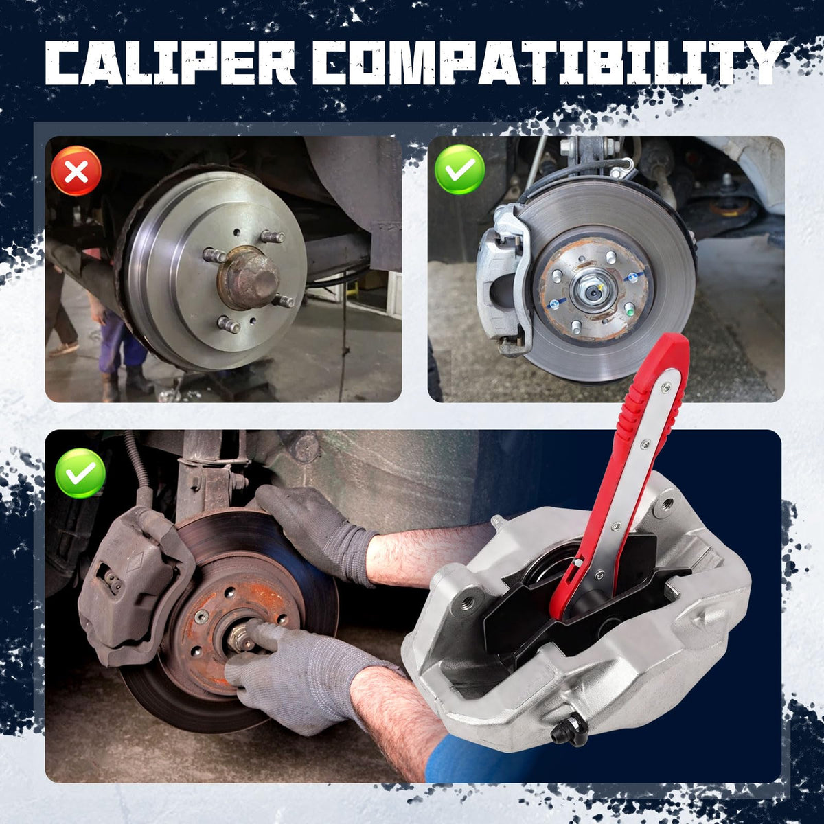 Brake Caliper Compression Tool with 2 Steel Plates J917633