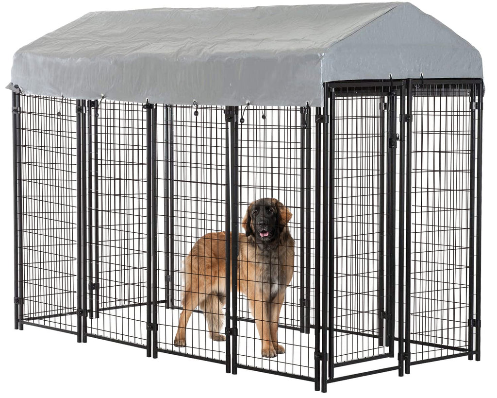 8'x4'x6' Heavy Duty Galvanized Metal Dog Kennel Z315