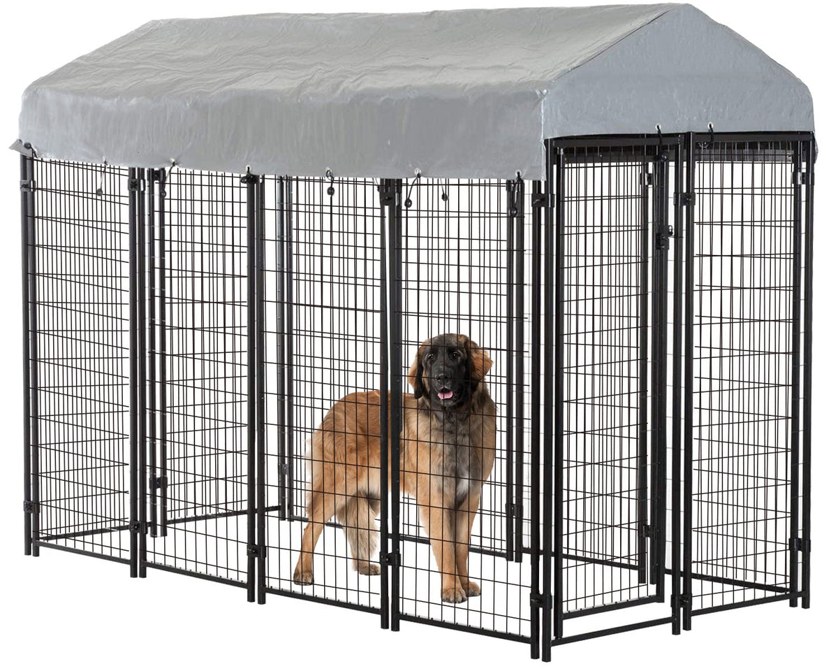 8'x4'x6' Heavy Duty Galvanized Metal Dog Kennel Z315