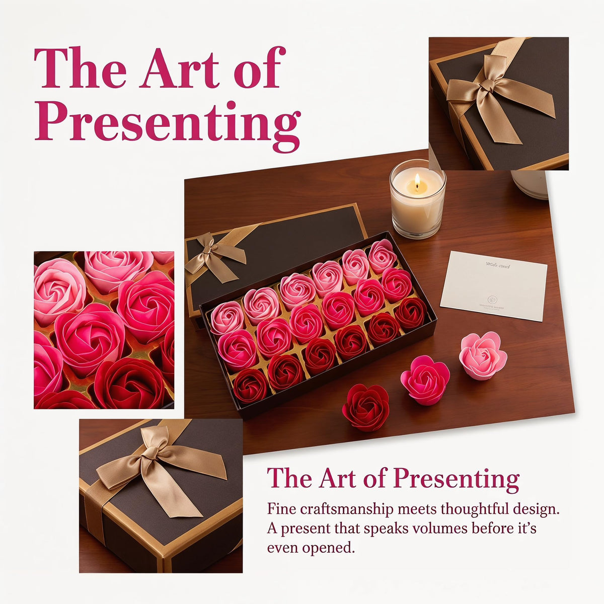 Pink Soap Flower Gift Set P9824