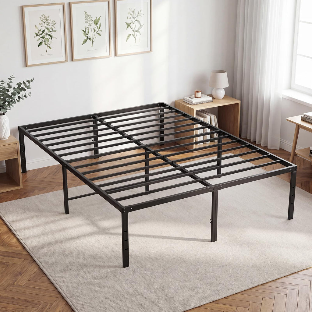 Queen 18 Inch Metal Platform Bed Frame K593