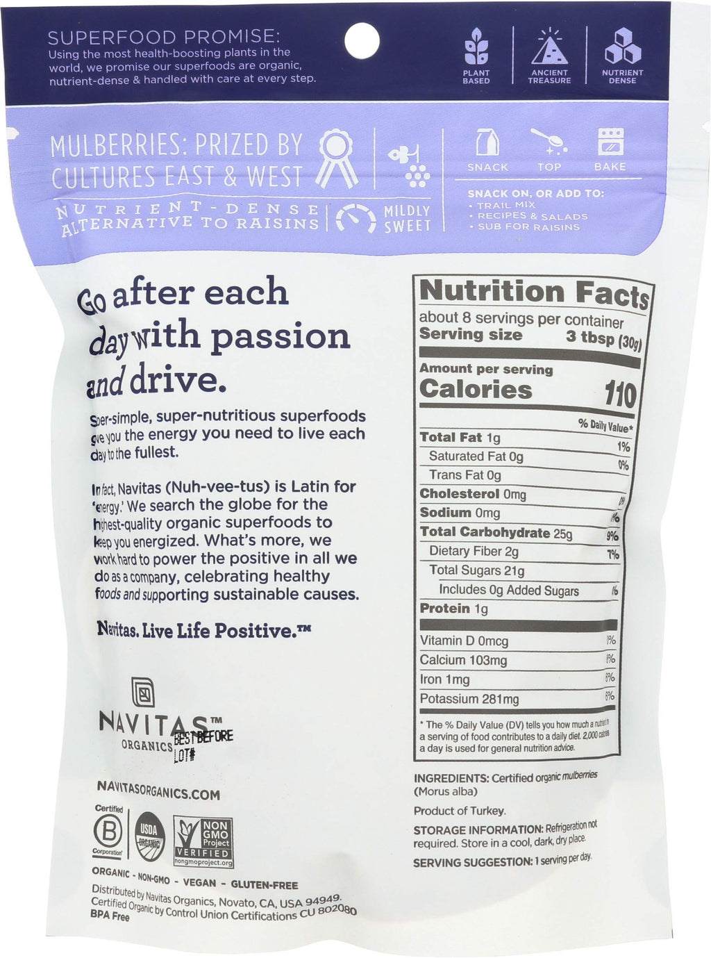 Mulberries 8 oz 12-Pack T862373