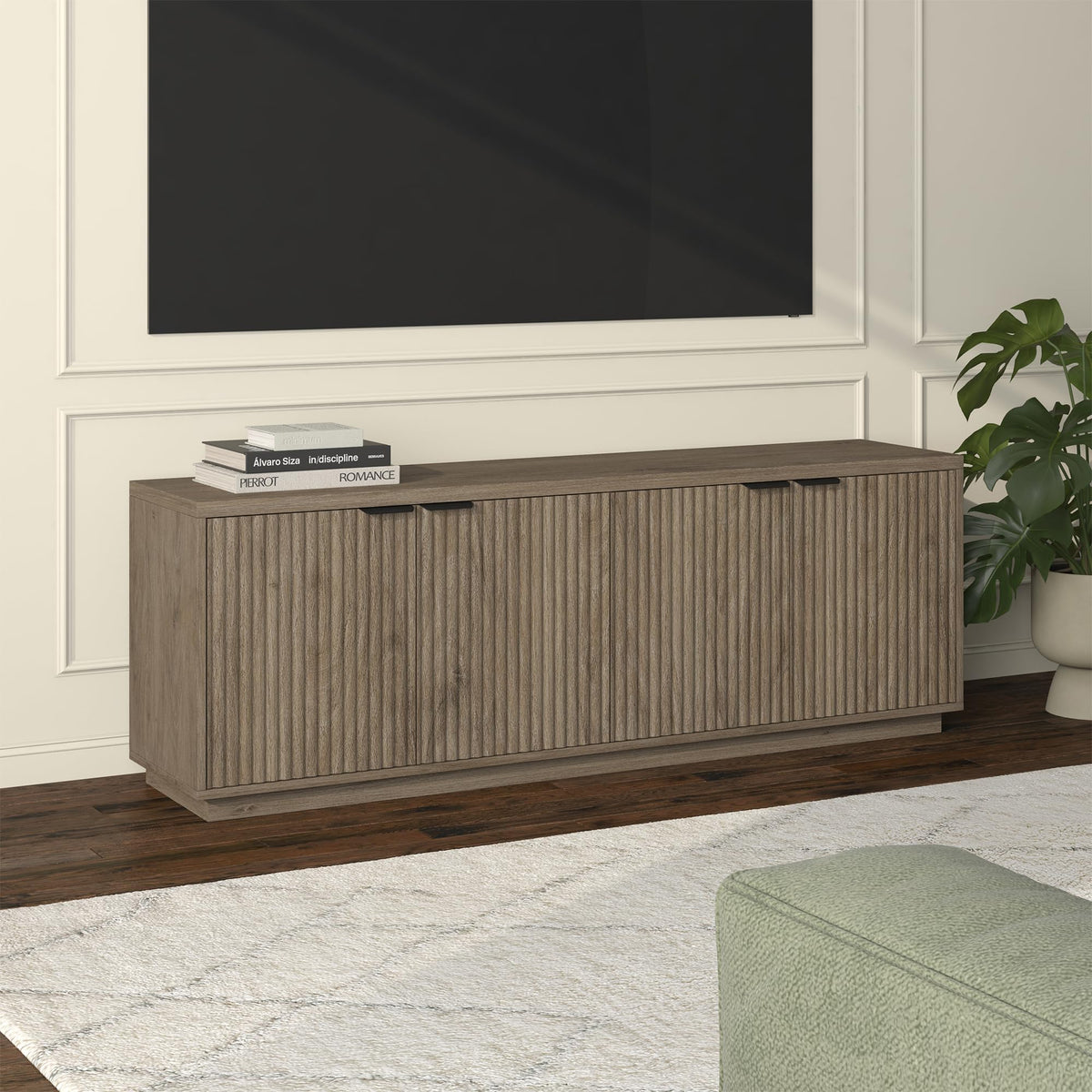 70" Weathered Gray TV Stand E8248