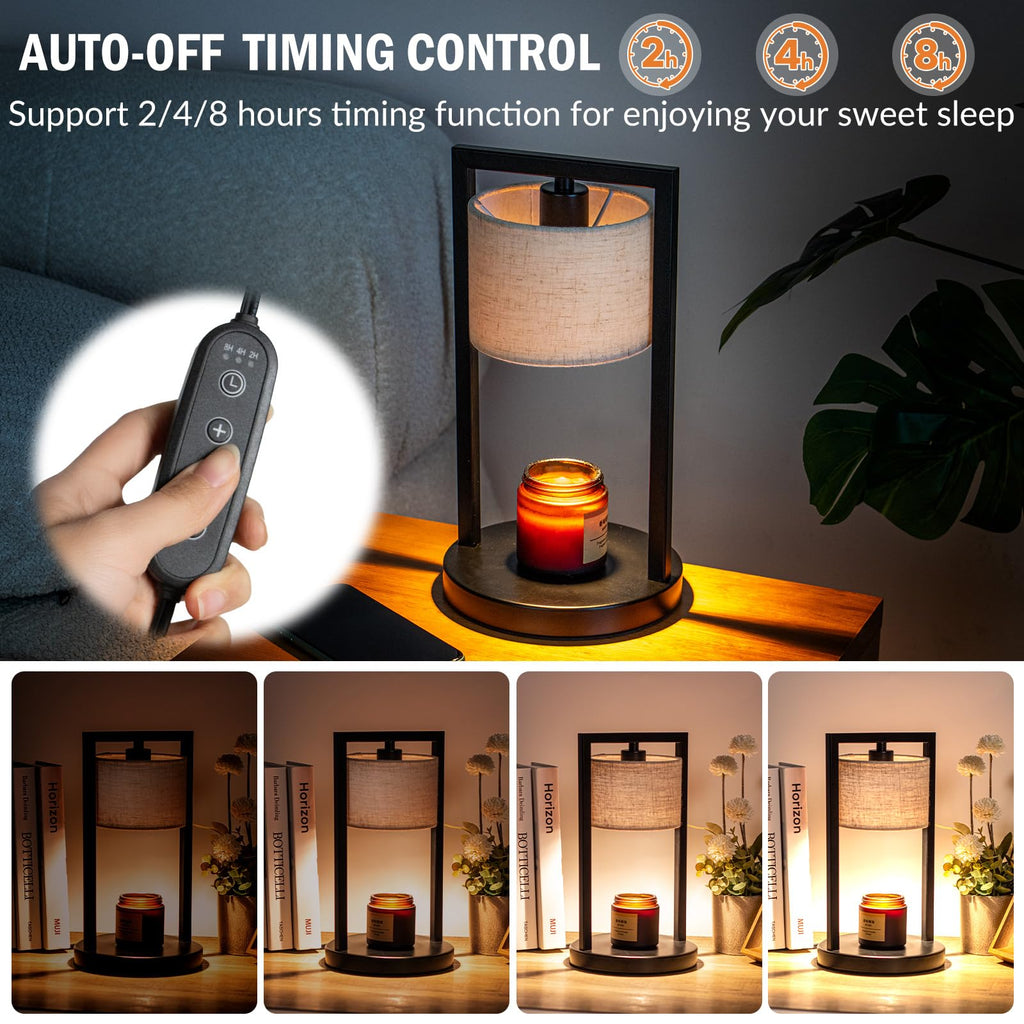 Candle Warmer Lamp with Timer, Dimmable, Beige I55485