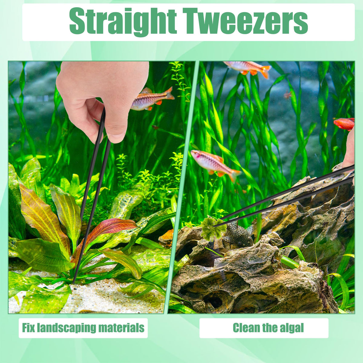 4 in 1 Stainless Steel Aquarium Aquascape Tools Kit N854276