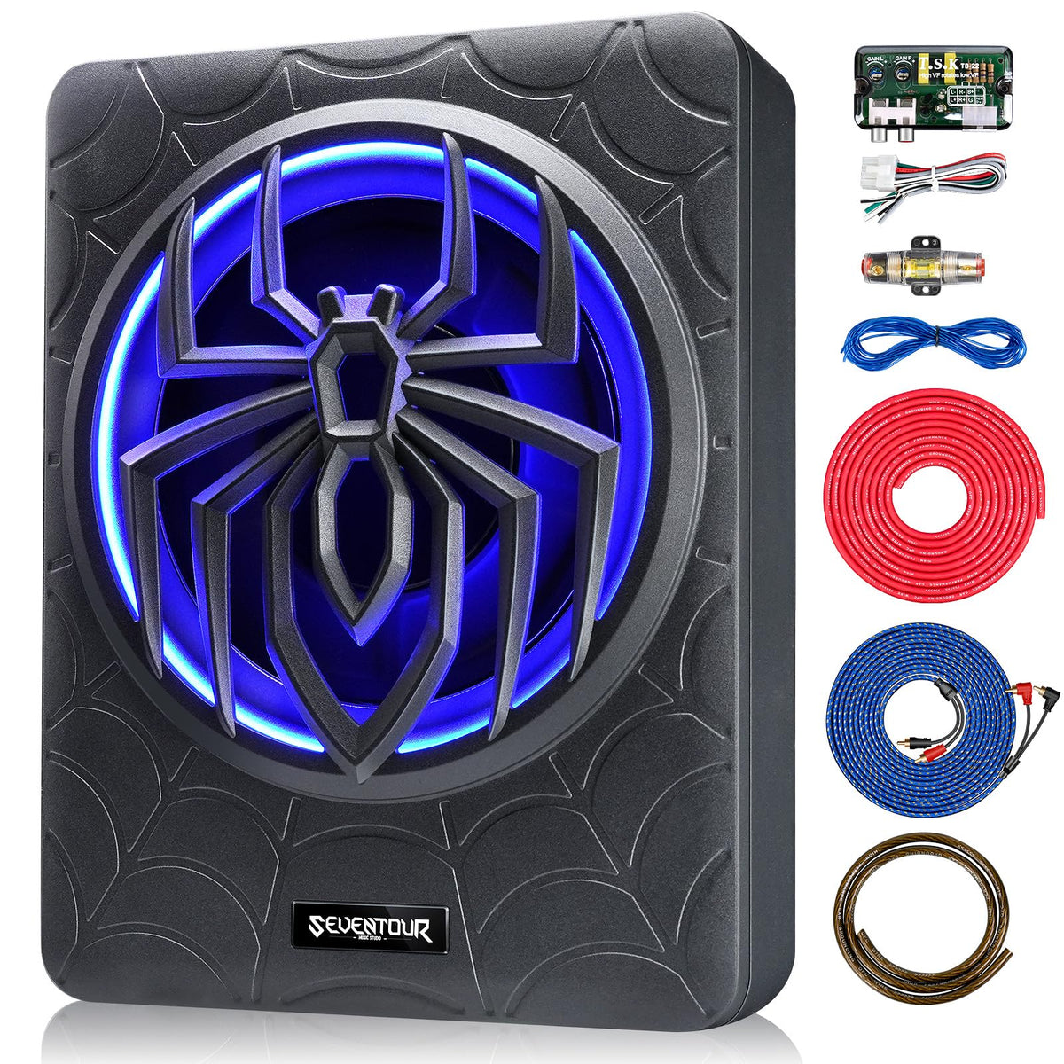 10" 1200W Powered Car Subwoofer with Amplifier O737