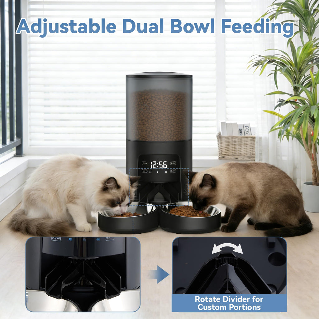 Automatic Cat Feeder 6L Black L91237