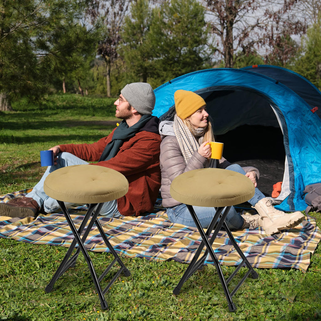 Folding Stool with 2 Pack Seat Cushion B4590