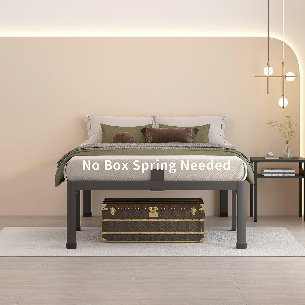 18 Inch Twin XL Bed Frames with Round Corner Leg S152