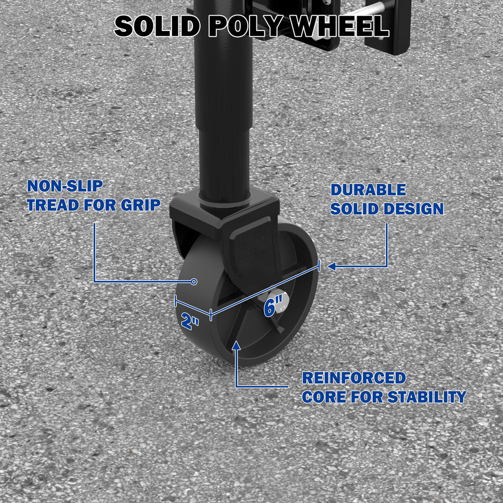 Boat Trailer Jack with Wheel, 10" Lift G8405
